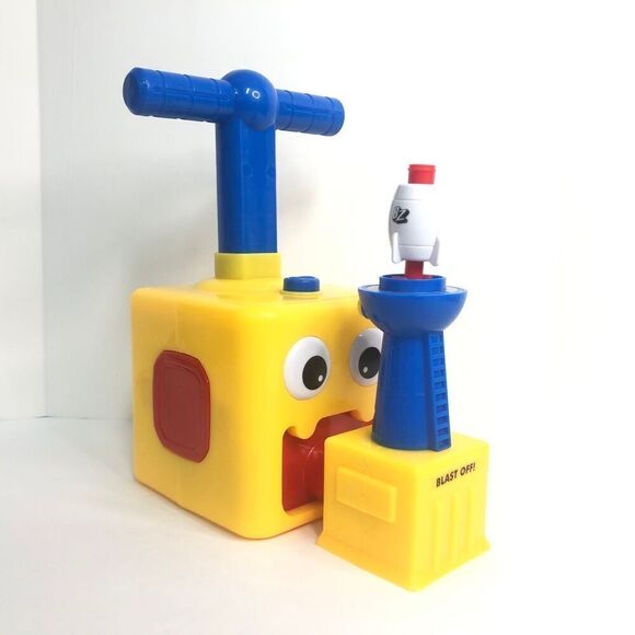 balloon zoom balloon powered flying rocket launcher toy kids yellow blue red fun - Picture 3 of 6